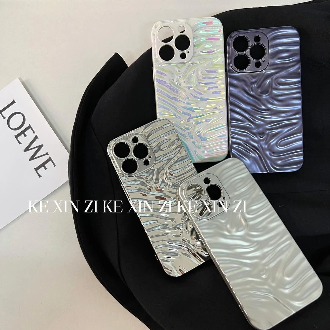 【苹果】小众简约高级感立体波浪纹情侣款防摔手机壳iPhone14/11
