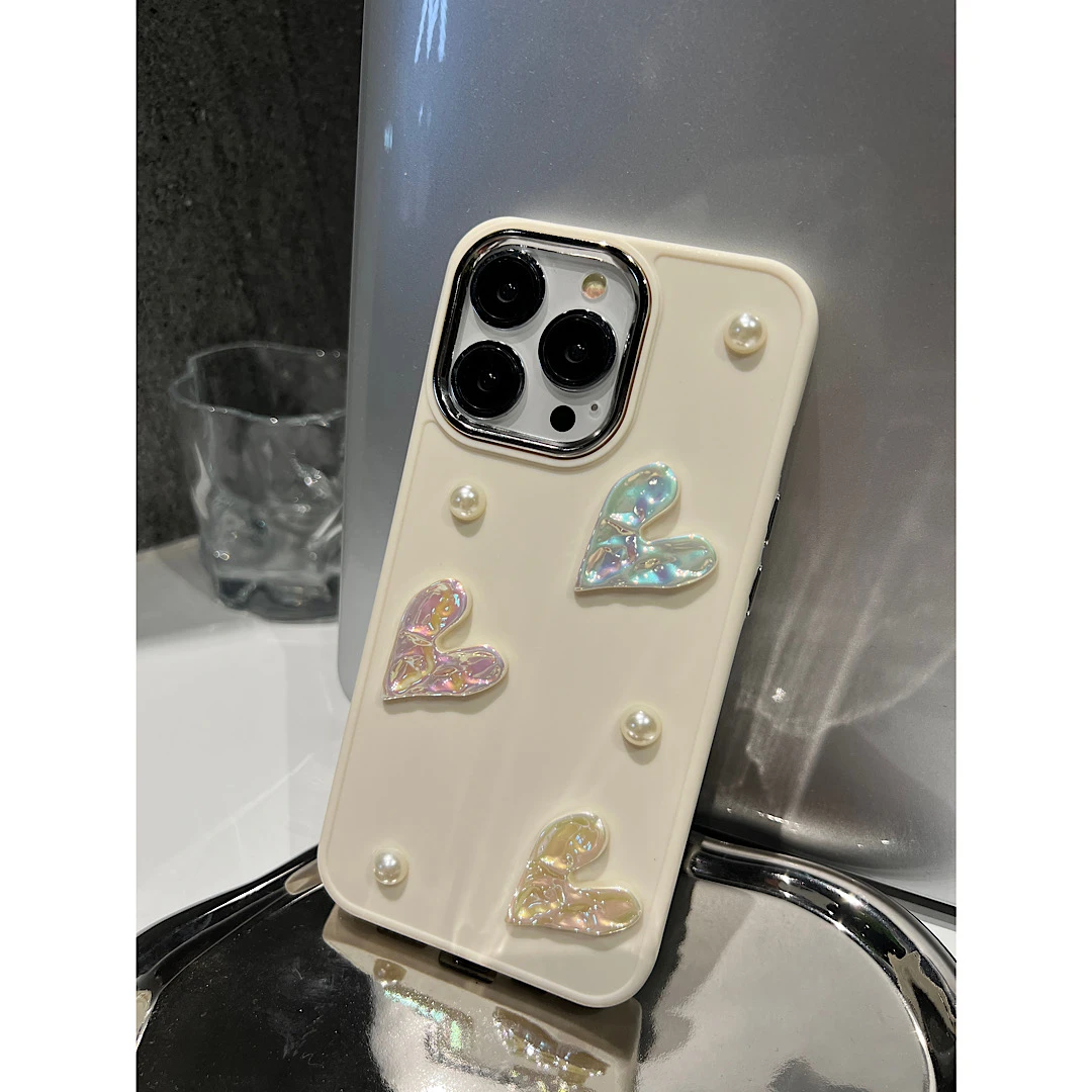 【苹果】ins小众镭射爱心防摔手机壳iPhone14/13/12/11/X/max