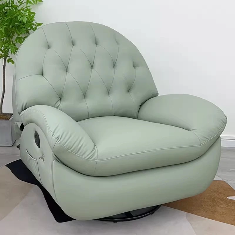 简约现代单人手动多功能沙发沙发椅猫爪皮客厅阳台懒人摇摇椅