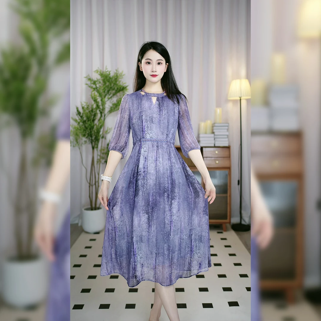 2025新款女装爆款高端时尚气质名媛轻奢高级感纱料百搭小众女装