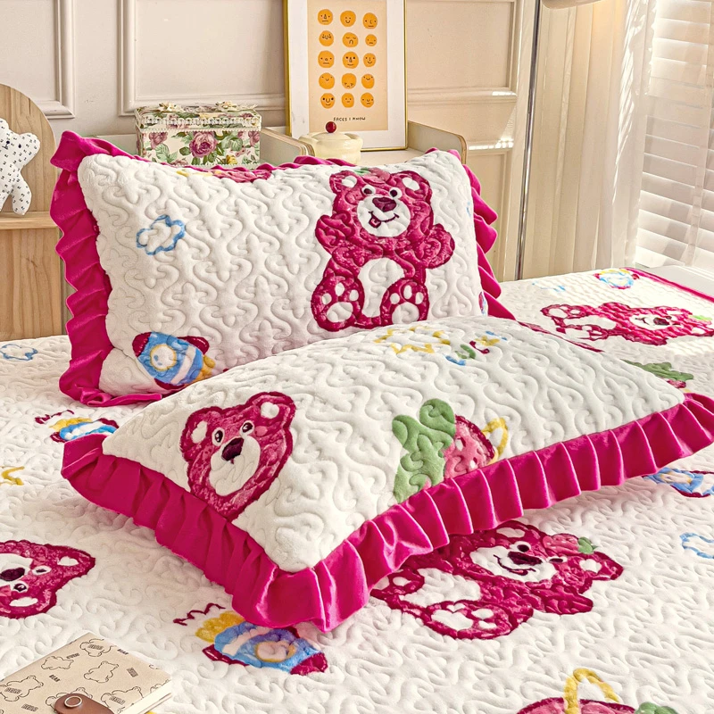 牛奶绒夹棉枕套单只装保暖水晶绒加厚枕头套法兰绒单人单个枕芯套