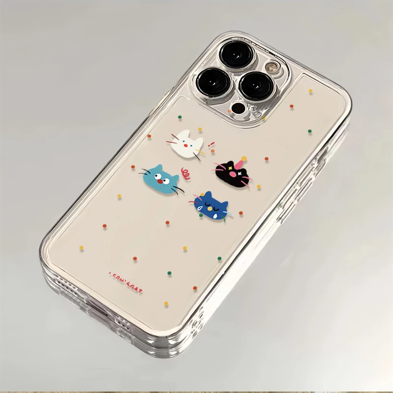 波点迷你卡通iphone15苹果手机壳14promax软胶13pro透明12/创意11