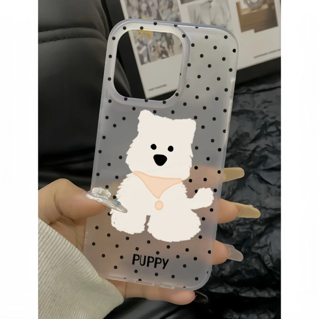 小众白狗iphone15苹果手机保护壳14promax软胶13pro亲肤12/11全包