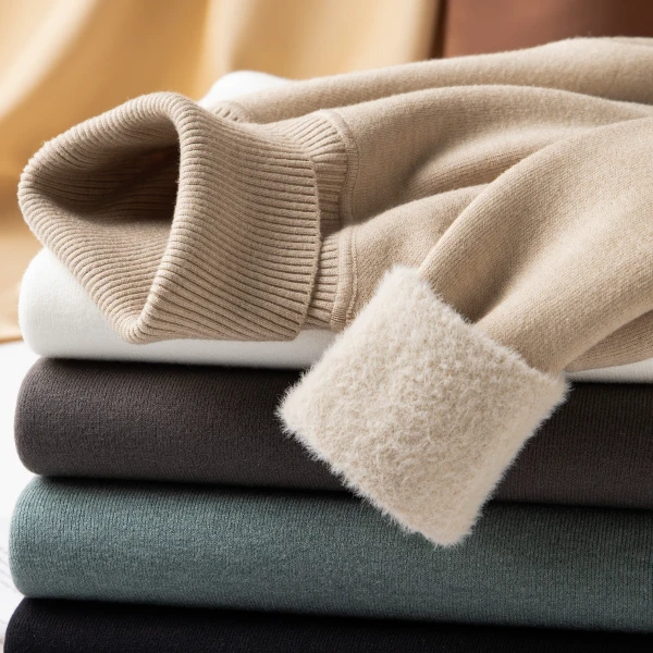 重磅！超柔软【一体绒不起球】毛衣男款冬季加绒加厚针织衫高领毛衣