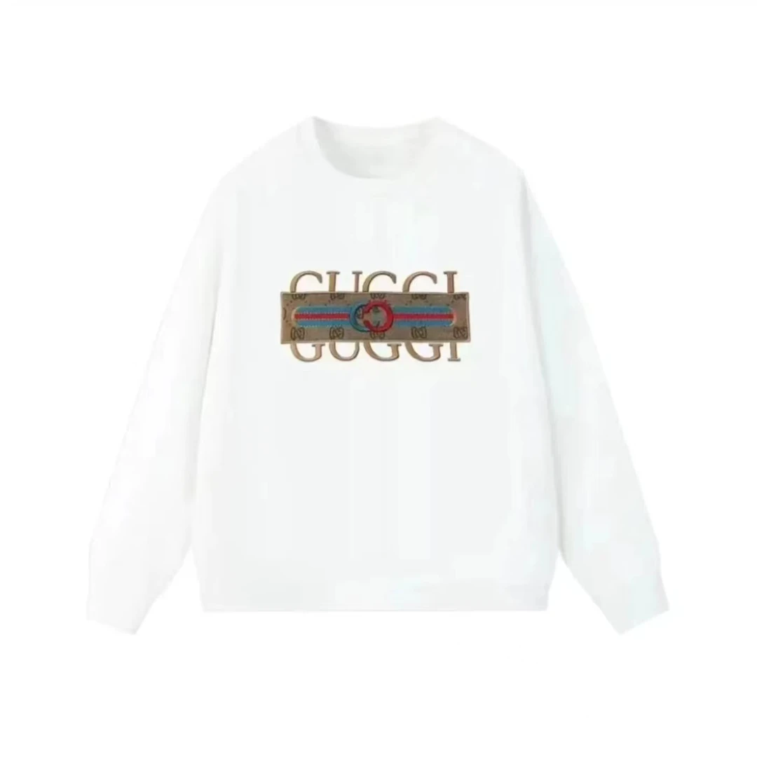 2024秋冬新款男女同款运动休闲百搭圆领印花卫衣潮流-CUGGI字母