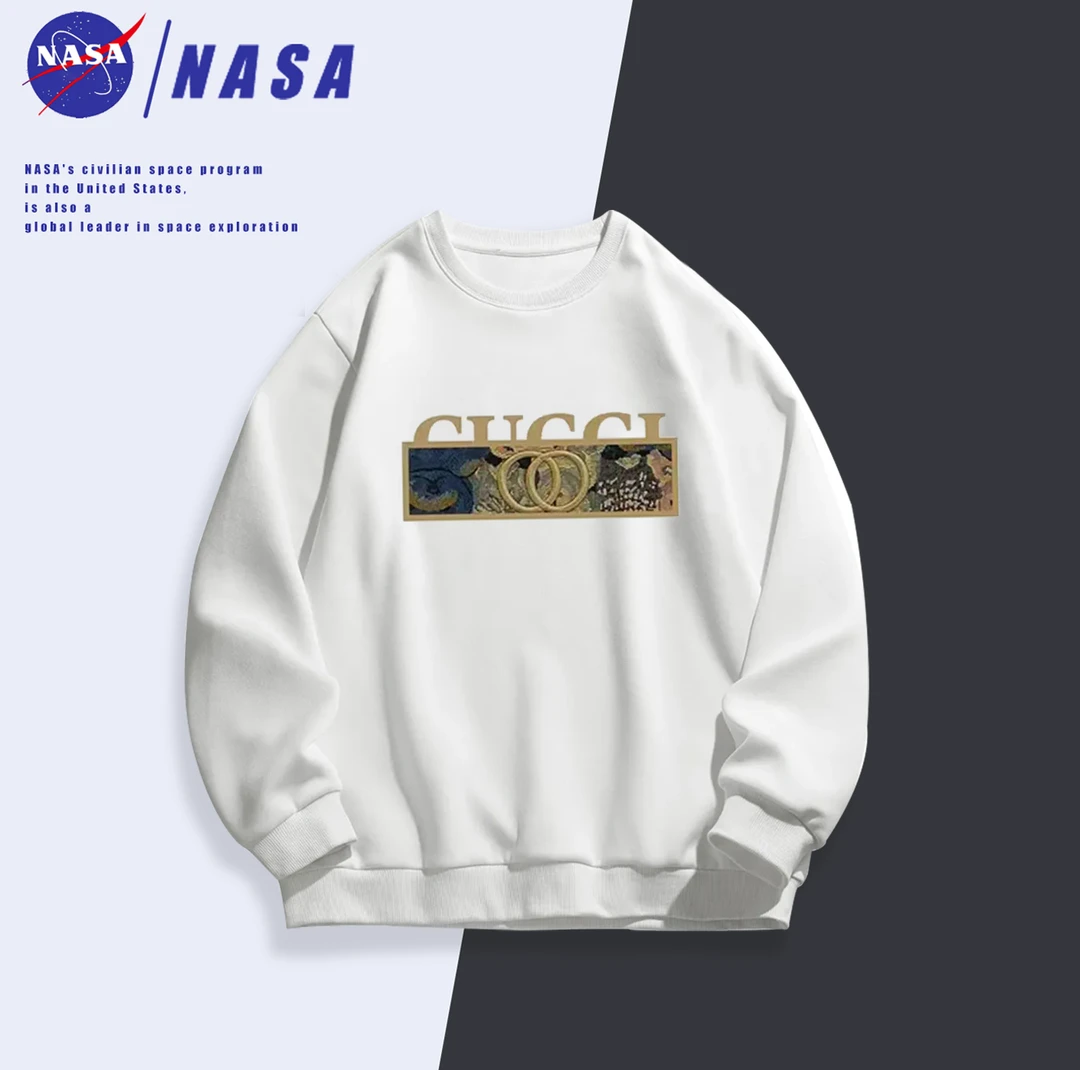 时尚百搭男女情侣款青春设计感情侣INS圆领卫衣-CU双环