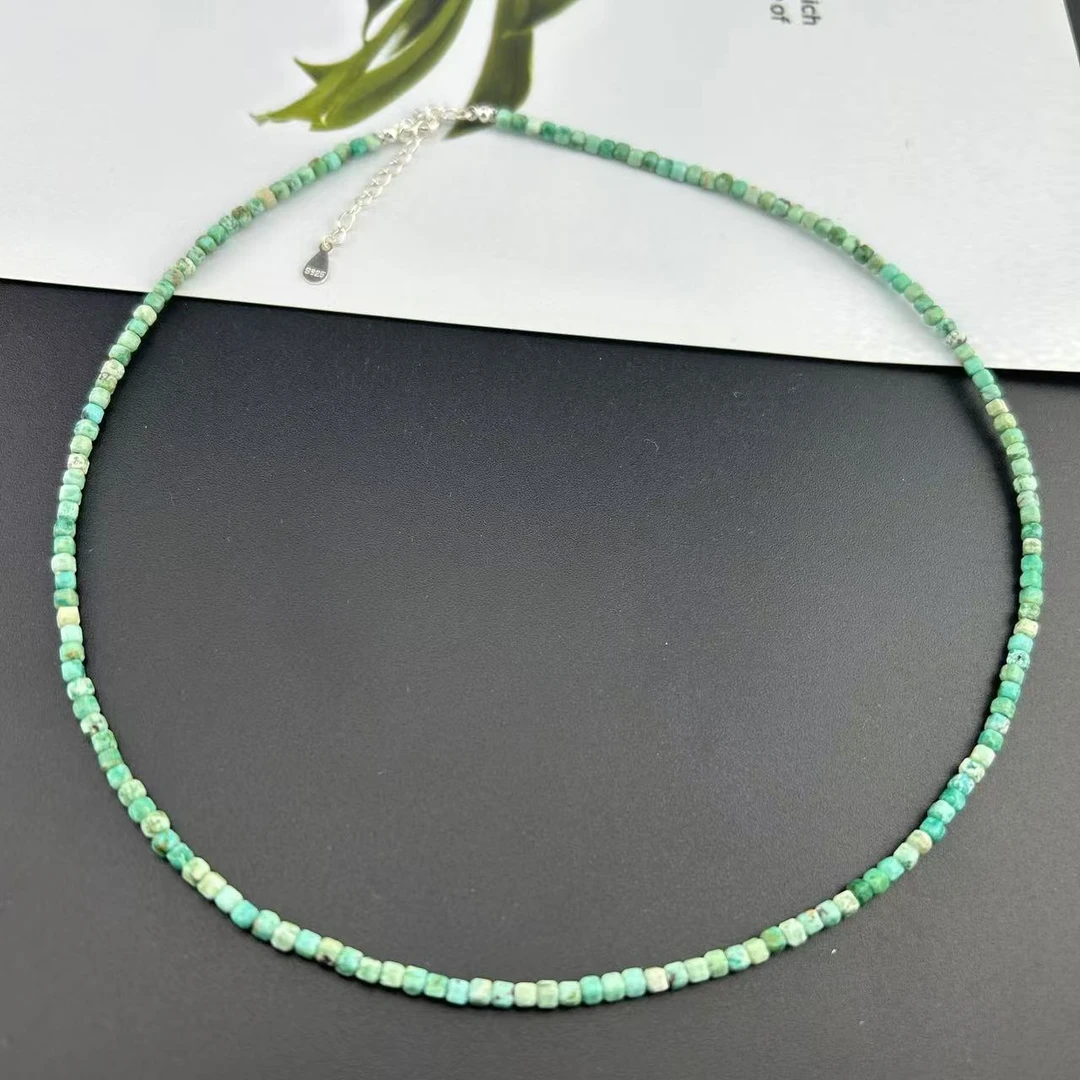 链子925银 0358YOUPLUS925绿色松松素链项链（2.75mm左右）