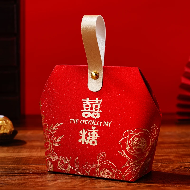 婚庆糖盒结婚喜糖盒子创意中国风婚礼糖果纸盒装喜糖袋子手提礼盒