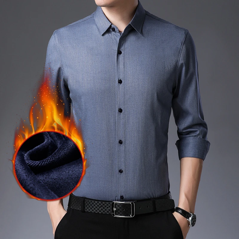 无痕衬衫男装长袖秋季男士大格子商务休闲免烫弹力上衣爆款男