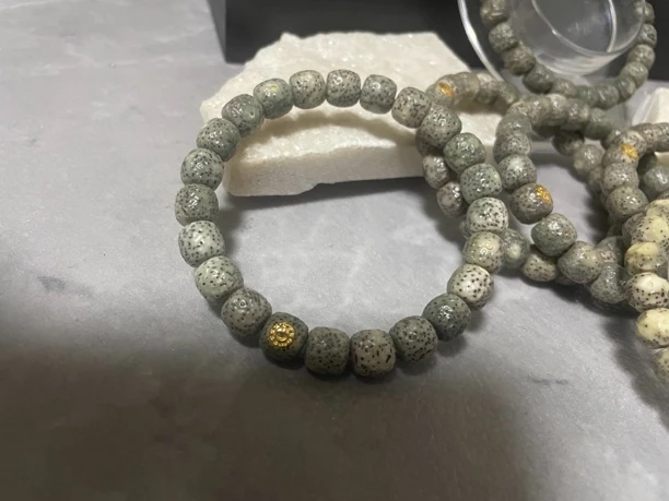 手工龙鳞星月菩提银镀金标