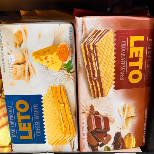 东南亚特产缅甸LETO巧克力味芝士味营养威化饼干[全场满100包邮]