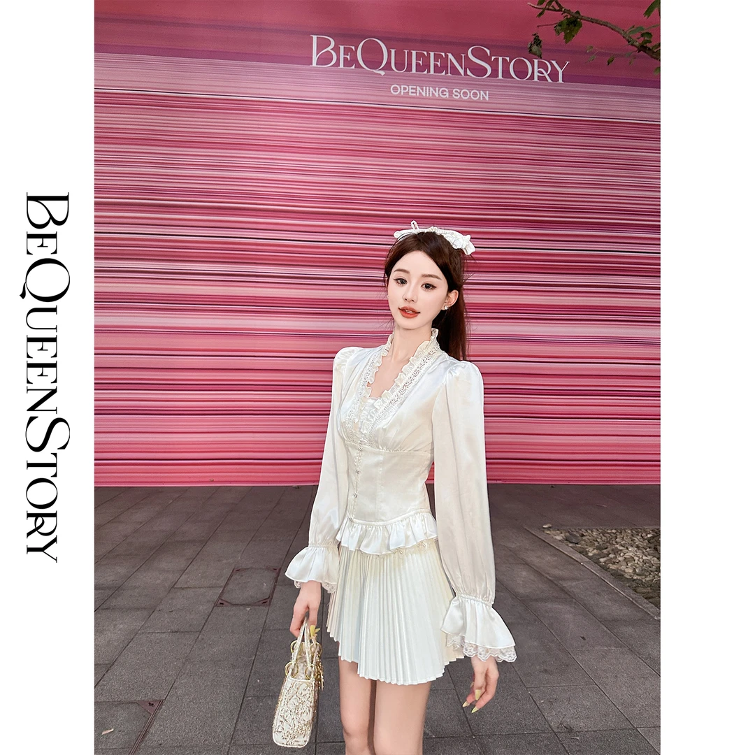 BeQueenStory【英茶千金】设计感时髦精致上班族独特漂亮的衬衫新款