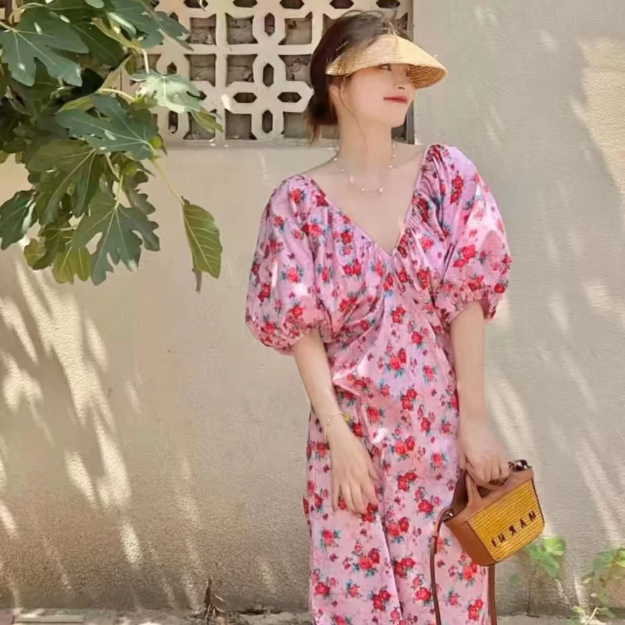 2024夏装花色连衣裙