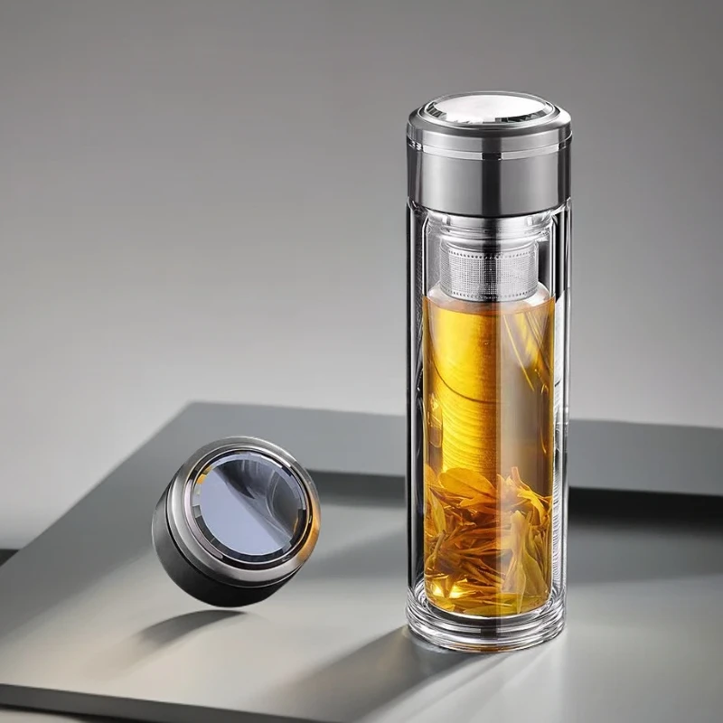 新款高硼硅水杯双层玻璃杯加厚隔热耐高温防爆商务杯泡茶杯子定制