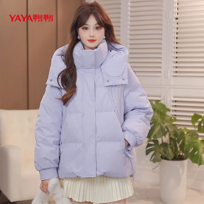 YAYA/鸭鸭时尚女士休闲保暖宽松冬季小个子百搭短款YE4B620403J