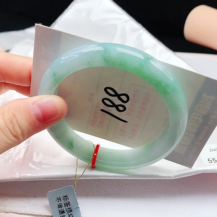 翡翠手镯未镶嵌缅甸天然a货手镯55