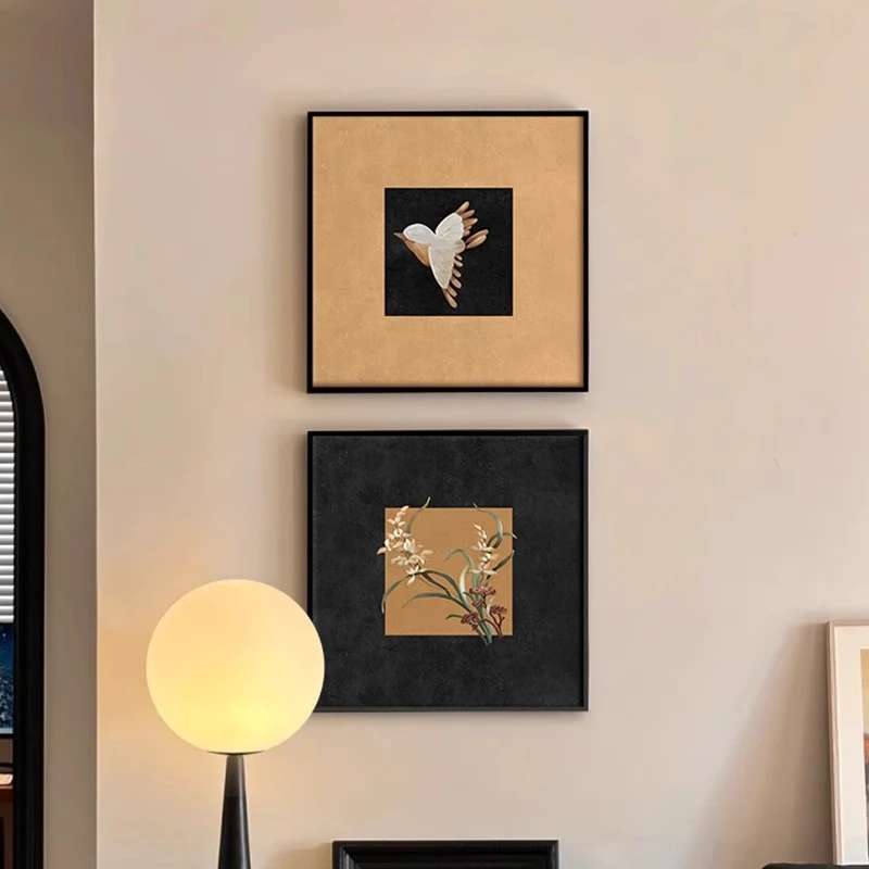 中古风客厅装饰画法式美拉德餐厅饭厅卧室床头挂画复古小众墙壁画