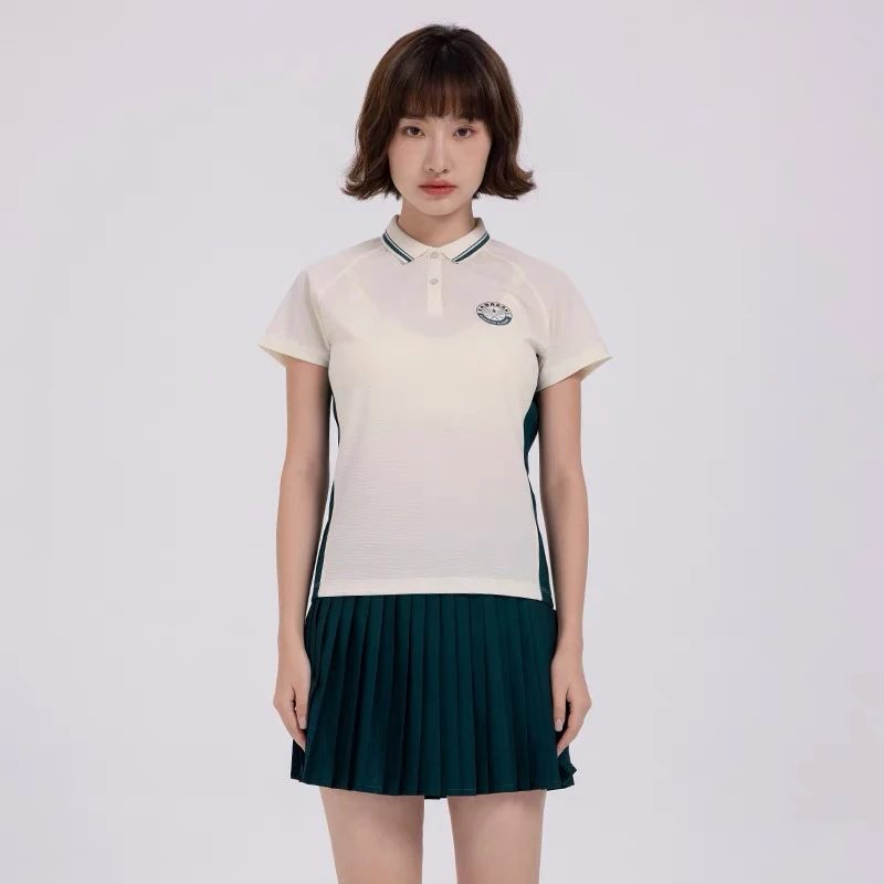 kawasaki/川崎羽毛球套装女款学院风夏季速干吸汗透气运动两件套