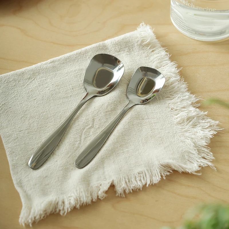 肆月浮影不锈钢勺子儿童家用西瓜勺子儿童勺子精致吃饭勺子酸奶勺