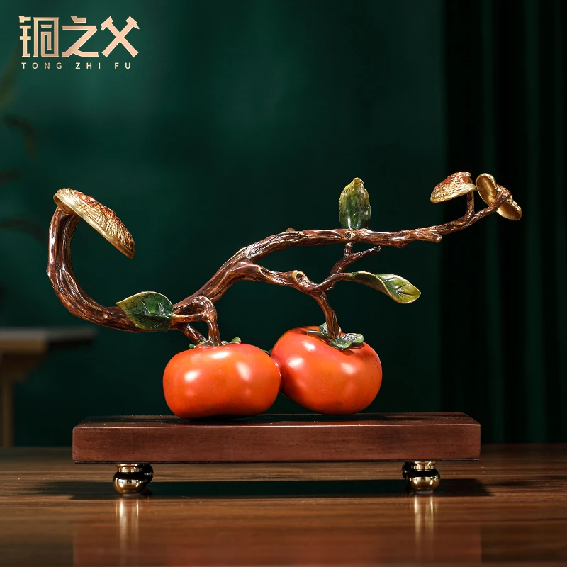 铜之父【事事如意】黄铜工艺品摆件创意客厅酒柜装饰乔迁礼品礼物