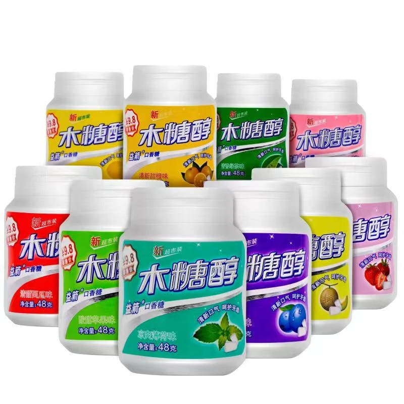 木糖醇口香糖清新口气糖接吻瓶装随身携带泡泡糖薄荷果味糖果