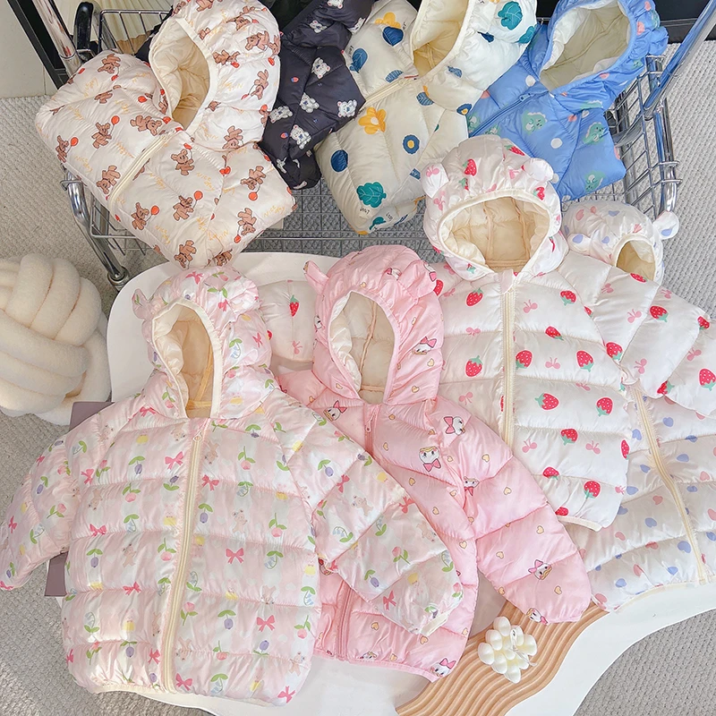 童装儿童连帽保暖上衣宝宝婴幼儿棉服女童外套男童厚儿童小棉袄