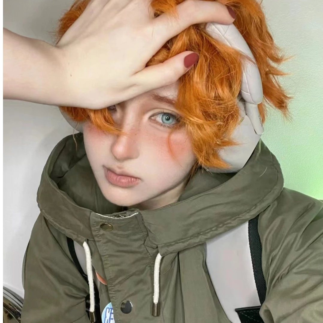 吊带袜天使布利夫cos假发衣服徽章 Brief 军绿色冲锋衣全套送耳机