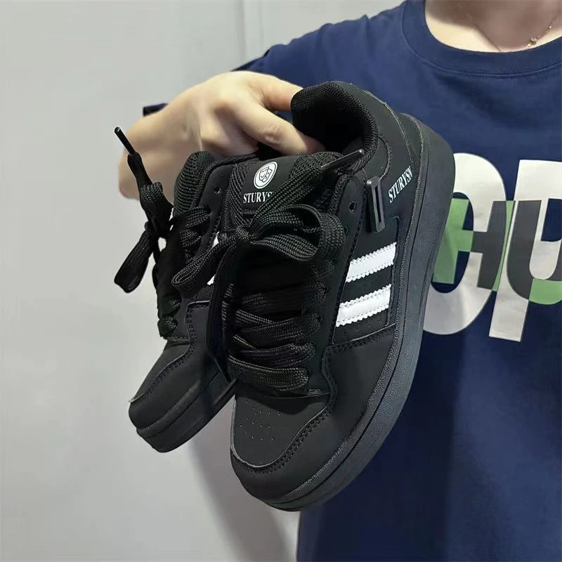 港风流行休闲板鞋女ins国潮小众面包鞋2024春秋季新款休闲运动鞋