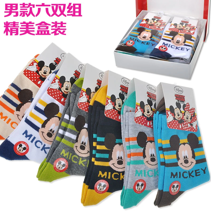 Disney/迪士尼儿童袜子秋冬宝宝袜子男女童中筒袜小孩4-7-9岁袜子