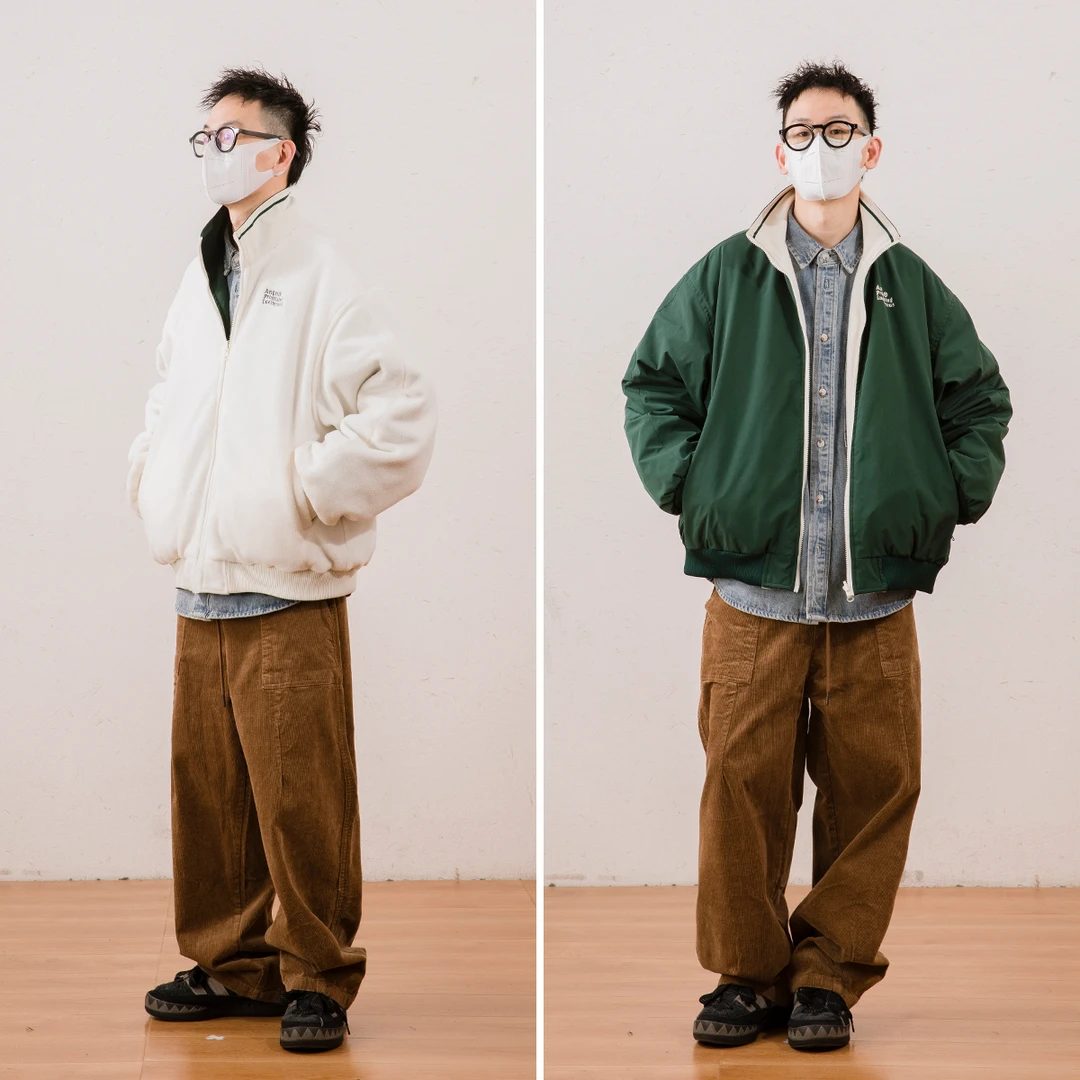 秋冬双面穿夹克时尚户外百搭休闲保暖简约 LF23236