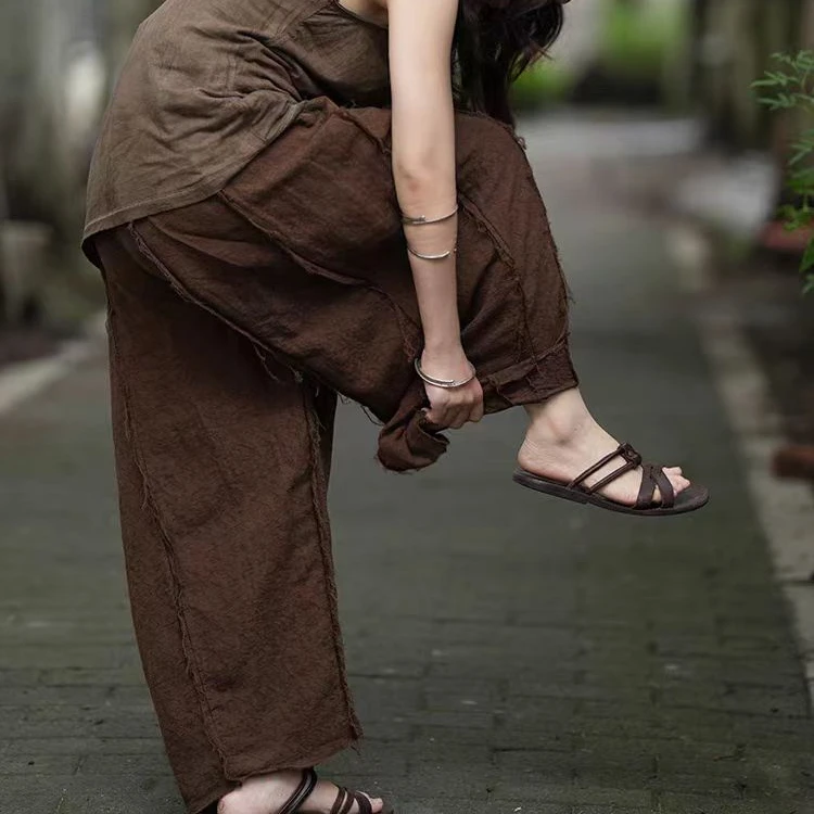 【云雾里】0214提花休闲裤