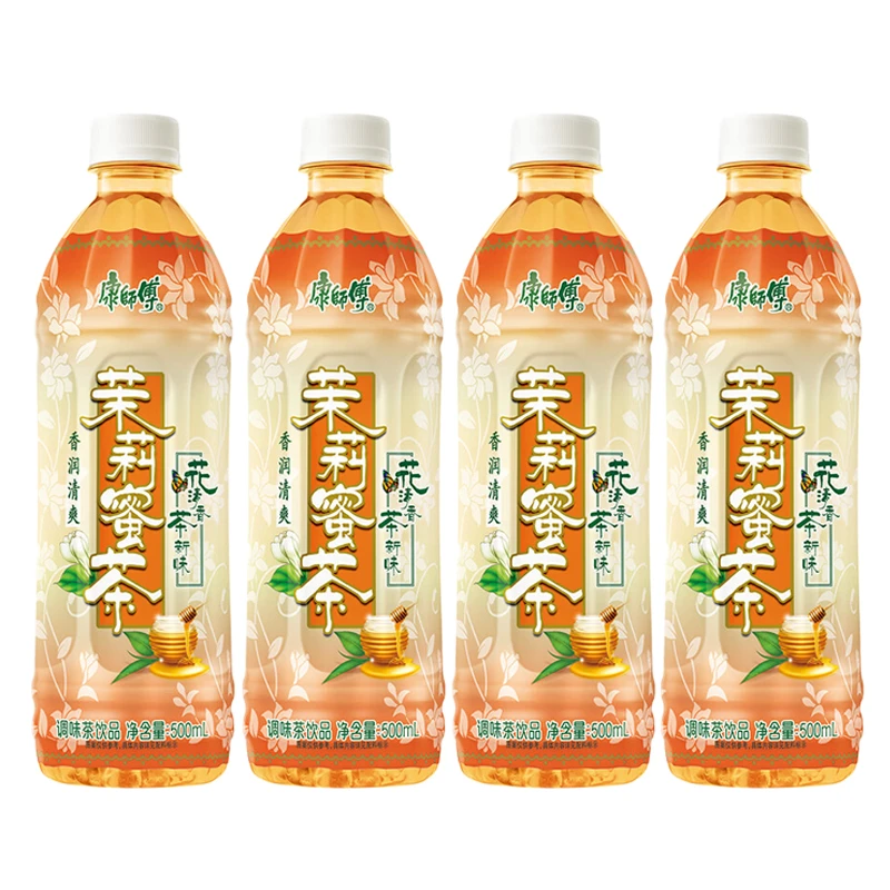 康师傅 茉莉蜜茶500mlx4瓶茉莉花茶瓶装常温