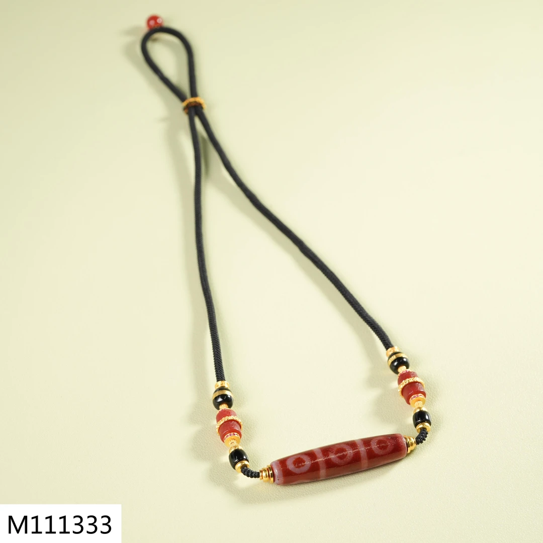 【老掌柜】红肉九眼玛瑙项链 M111333