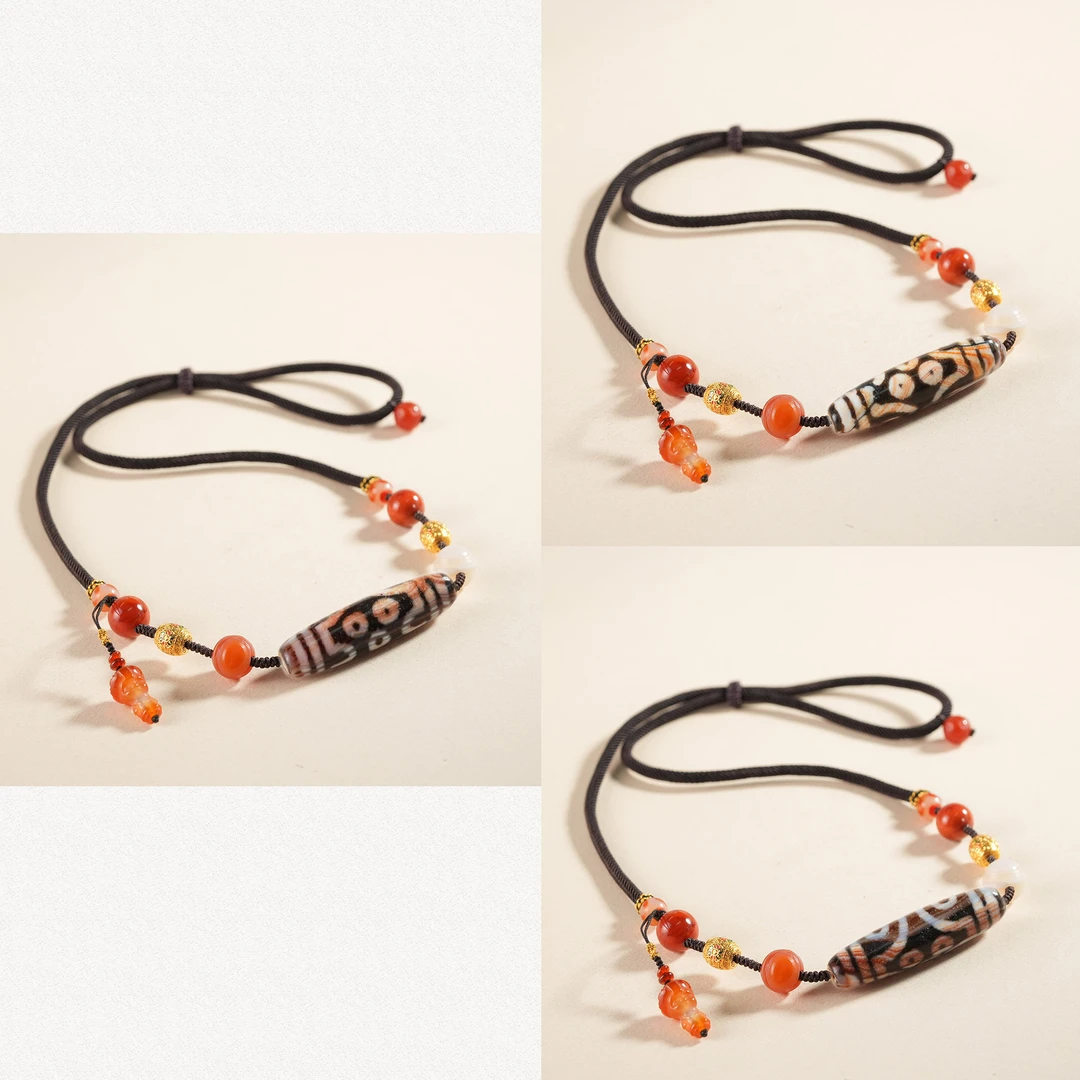 【老掌柜】七眼玛瑙项链/多样性发货 发一件 M081902-2