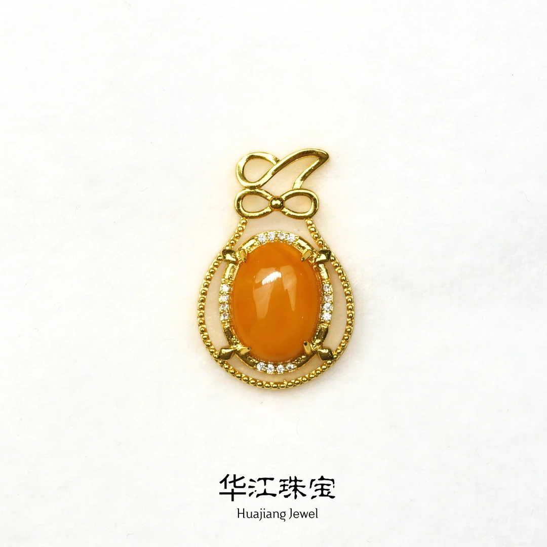 天然蜜蜡蛋面吊坠（无链）-A10