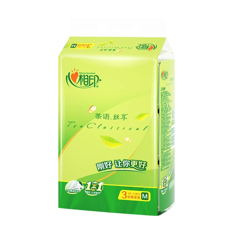 心相印茶语丝享系列抽纸三层150抽*3包/提
