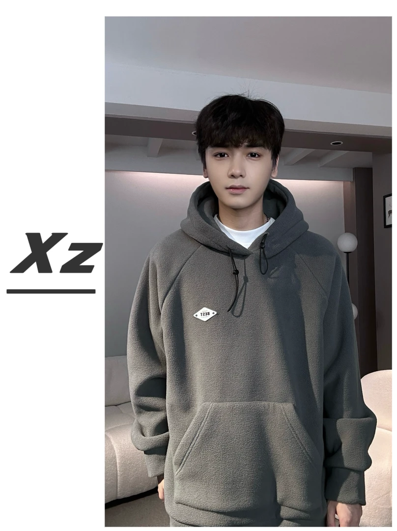 （JIUPIN）秋冬季加厚卫衣百搭套头宽松长袖休闲带帽卫衣W-757