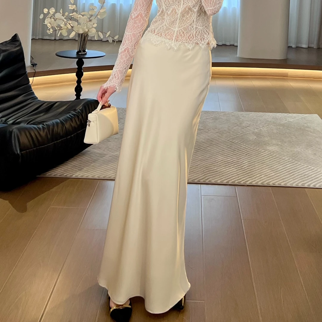 现货【一眼万年】慵懒感气质百搭休闲鱼尾裙子XK0051