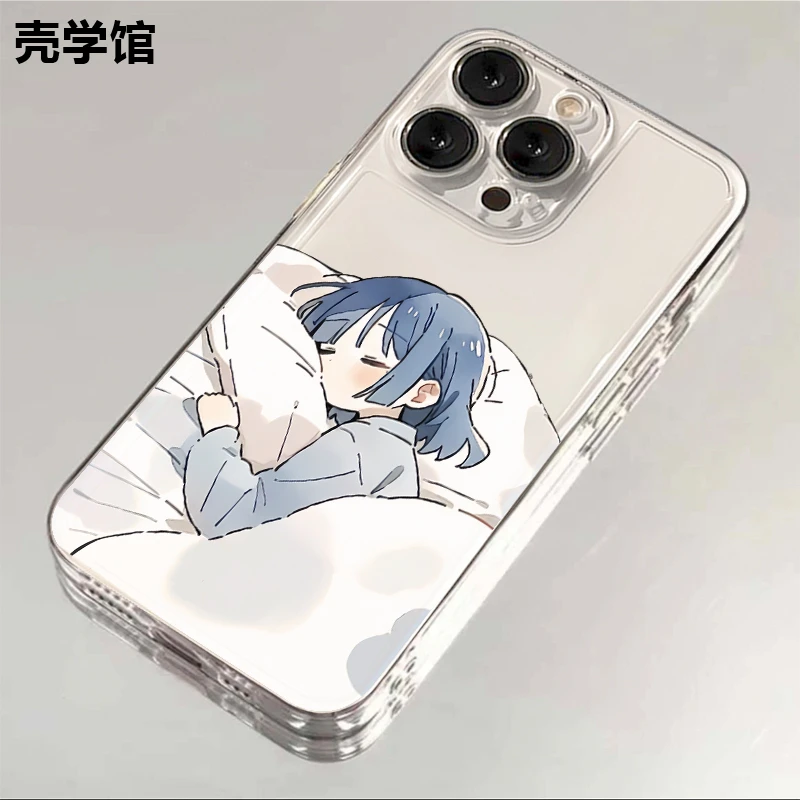壳学馆睡觉山田凉适用iphone15苹果14手机壳华为vivo小米oppo软套