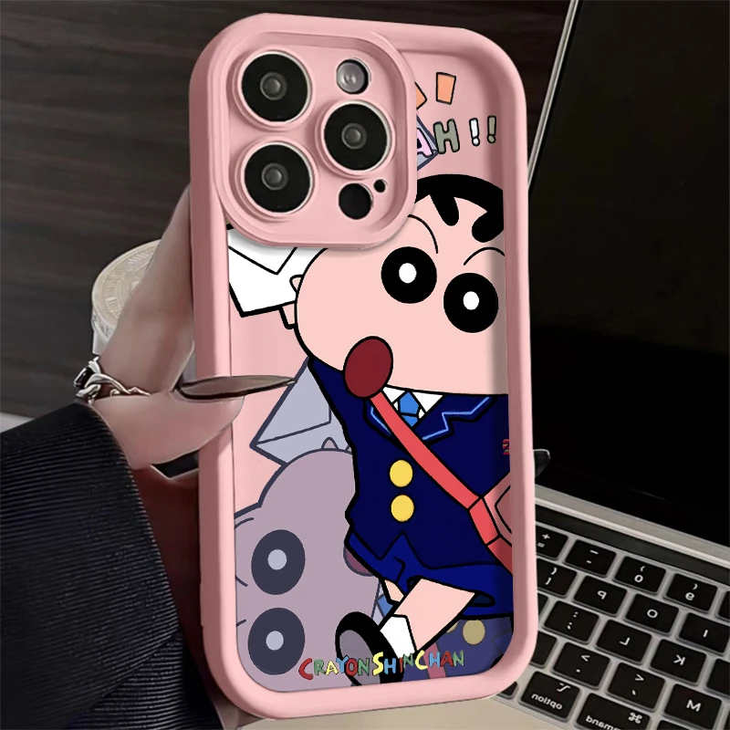 可爱放学小新iphone15苹果14promax手机壳华为OPPO荣耀vivo红米13
