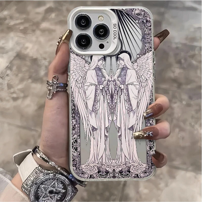 潮牌高级复古天使适用iphone1513苹果1412手机壳华为vivo小米oppo