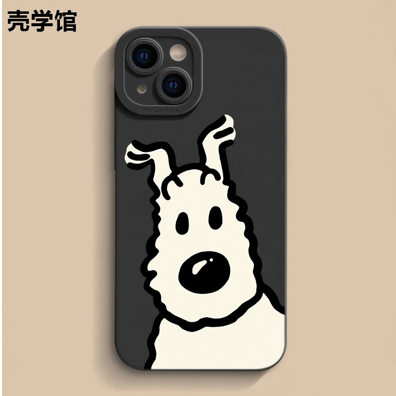 壳学馆卷毛呆呆狗适用苹果15手机壳iphone14promax防摔13创意12潮