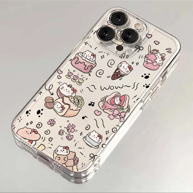 可爱甜心猫iphone15p苹果14pro手机壳华为vivo小米oppo荣耀透明软
