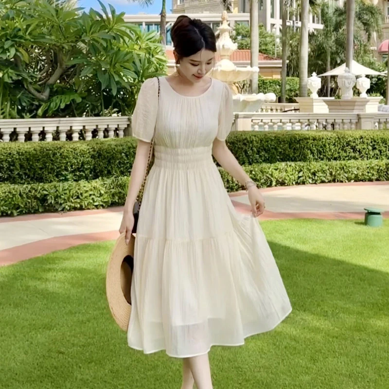 法式浪漫显瘦连衣裙夏季新款气质连衣裙女2025抖音高级感直播爆款