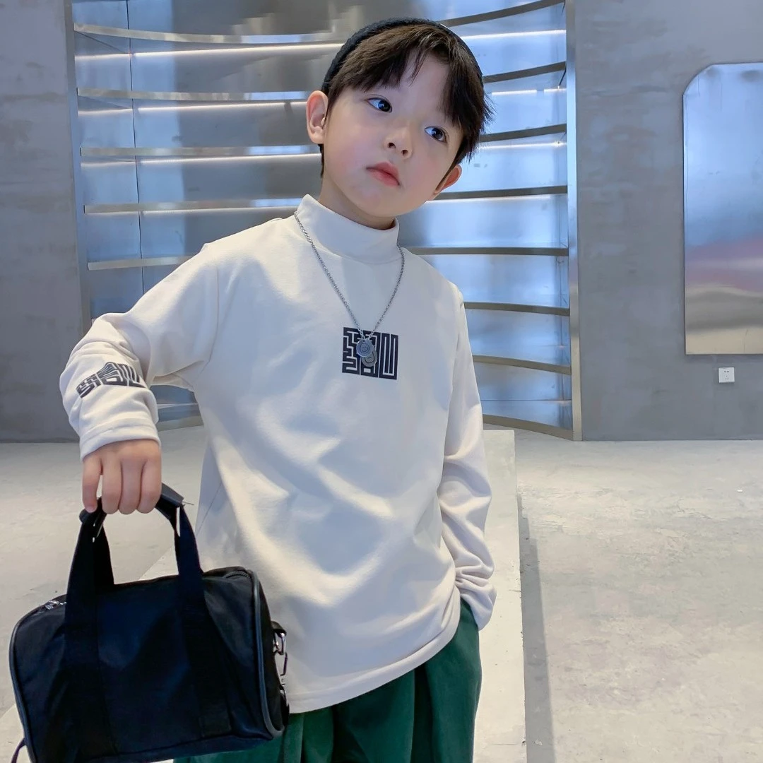 童装男秋冬打底衫潮牌亲子德绒打底衫秋冬男童装内衣K224DDS1621