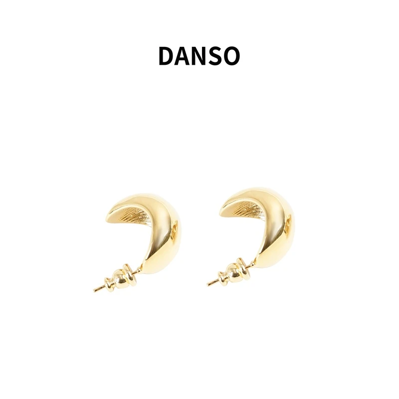 合金亚克力耳饰 合金耳饰 DANSO 简约百搭高级金属耳环C圈 SW0480