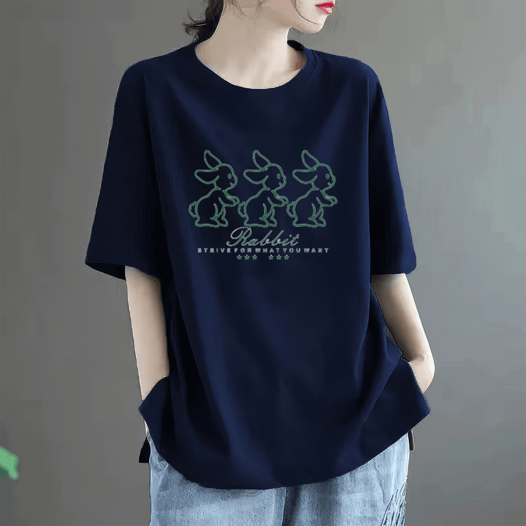 100%纯棉短袖T恤大码200斤女士韩版宽松减龄显瘦百搭洋气全棉半袖