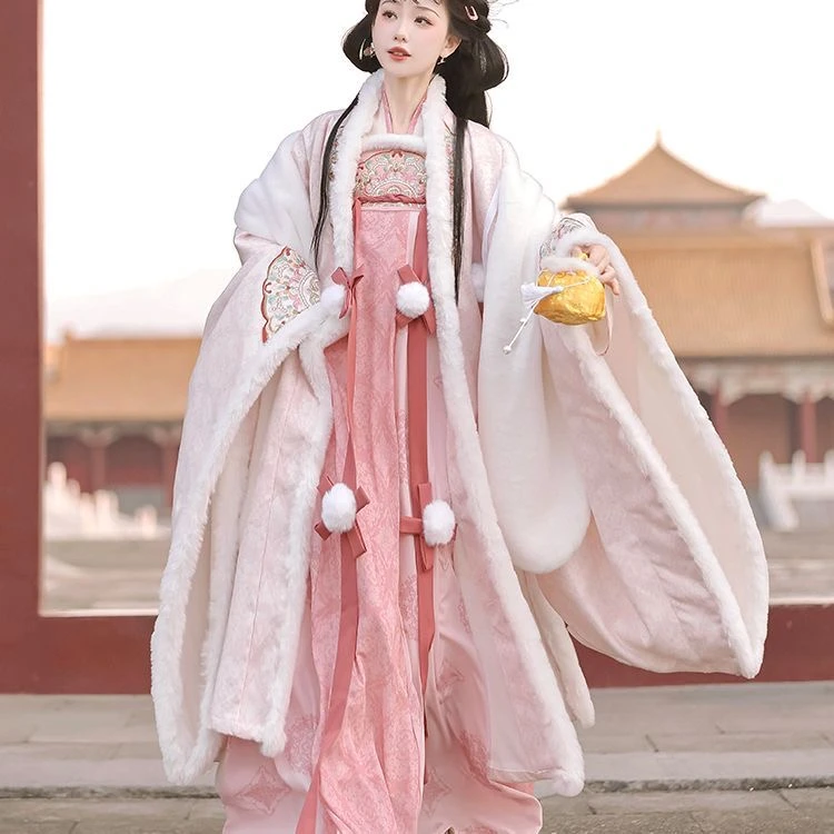 棠曦原创【甜心公主】冬季毛呢绣花大袖衫齐胸破裙冬季唐风汉服