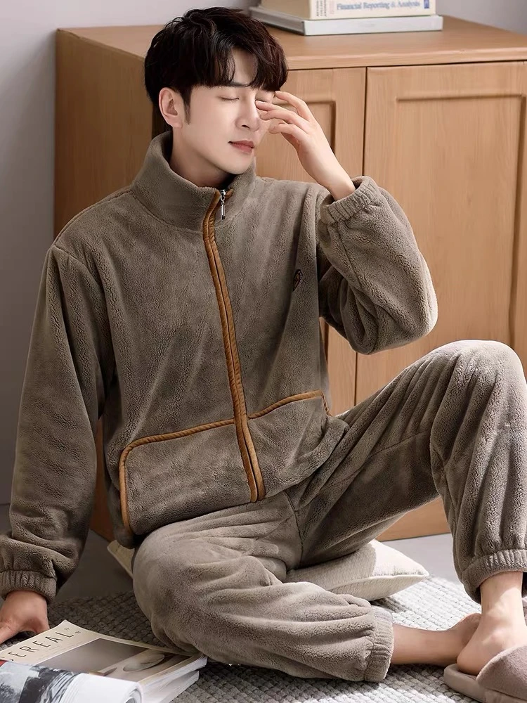 02398【张十柒】货号 FX1932 男款高端暖绒套装