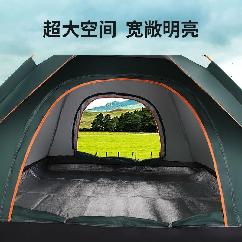 帐篷户外3-4人全自动加厚防雨2双人家用防蚊成人旅游野外露营防水